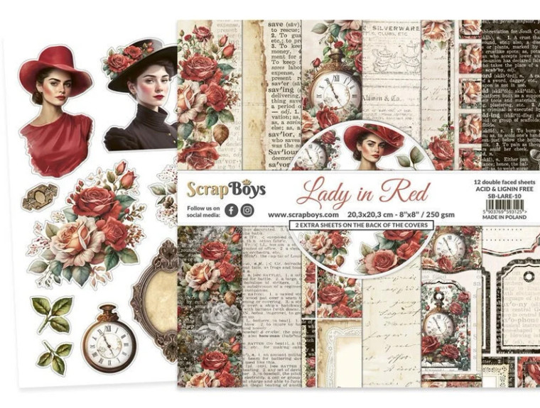ScrapBoys - Lady In Red 8 x 8 - (SB-LARE-10)

Sizes : paper sheets ; paper pad: 20.3 x 20.3cm ( 8’’x8’’)


Grammar: 190 gsm


