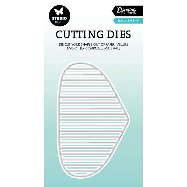 Studio Light - Essentials Cutting Dies - Small Leaf Fan (SL-ES-CD538)

Essentials by Studio Light. Small Leaf Fan Essentials Cutting Dies.  Die cut your shapes out of paper, vellum, and other compatible materials.  1 Die.  Approx. Size: 70x115x1mm.
