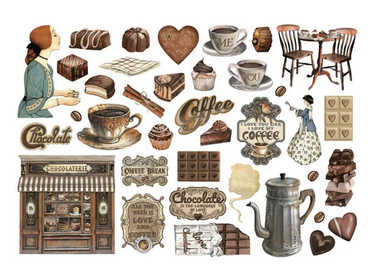 Stamperia - Coffee and Chocolate Ephemera (37pcs) - (DFLCT35)

Adhesive paper cut outs, suitable for Journaling, Card making and scrapbooking. 300gr.