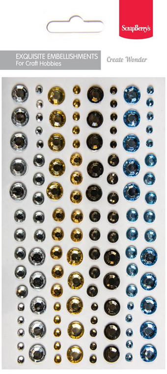 Scrapberry's Adhesive gems set 2 – 120 pcs - (SCB2500301)
Adhesive gems set 1 – 120 pcs (10x3mm, 10x5mm, 10x7mm)x 4 colors