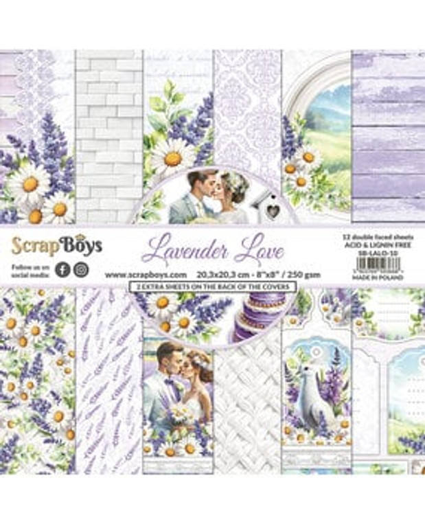 ScrapBoys - Lavender Love 8 x 8 - (SB-LALO-10)

Sizes : paper sheets ; paper pad: 20.3 x 20.3cm ( 8’’x8’’)


Grammar: 190 gsm