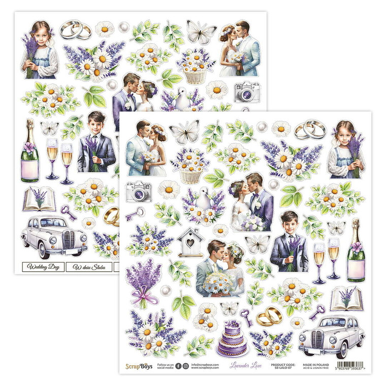 ScrapBoys - Lavender Love - 12"x 12" - Single Sheet - (SB-LALO-07)

ScrapBoys Lavender Love collection.  Single, double-sided printed sheets from each collection measuring 12’’x 12’’ (30,5 x 30,5 cm)  Acid & Lignin Free.  Paper Weight: 190 gsm.