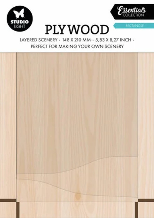  Studiolight Layered Scenery - Plywood Rectangle (SL-ES-PW03)

Essentials by Studio Light. Plywood. Layered scenery. 148x210mm / 5.83x8.27 inch. Perfect for making your own scenery. You can decorate your plywood scenery with all the different themes studio light has to offer.