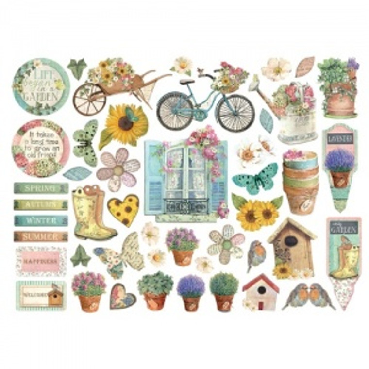 Stamperia - Garden - Die Cuts Assorted (45pcs) (DFLDC97)

Cardboard decoration to match with Garden scrapbooking papers collection. They can be easy glued to any work as embellishment.  Assorted Die Cuts.  45pcs.  Paper Weight: - 300gsm.  Acid and lignin free.