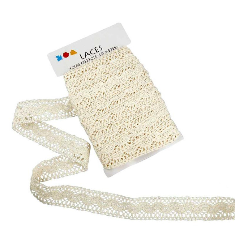 Crochet Lace Border, 30mm x 1m, Off-White (41096)

Rustic look crocheted lace
A beautiful addition to your craft project. Great for Vintage style.