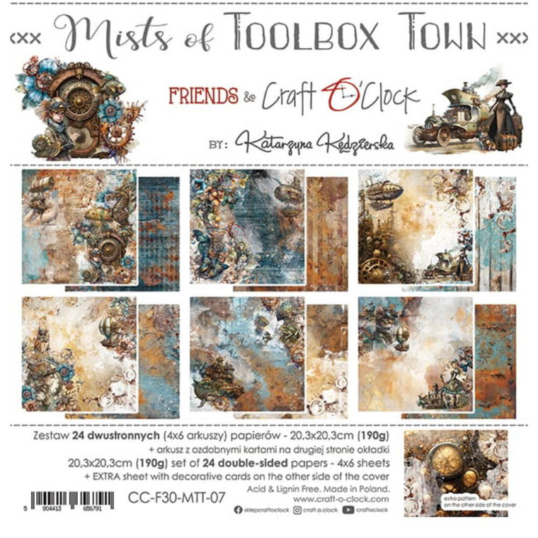 Craft O'Clock - Mists of The Toolbox Town - 8 x 8 (CC-F30-MTT-07)
Paper Collection Set 20,3x20,3cm Lovely When You Read, 190 gsm (24 double-sided sheets: 4 x 6 sheets) Craft O'Clock - Mists of The Toolbox Town - 8 x 8 (CC-F30-MTT-07)
Paper Collection Set 20,3x20,3cm Lovely When You Read, 190 gsm (24 double-sided sheets: 4 x 6 sheets)