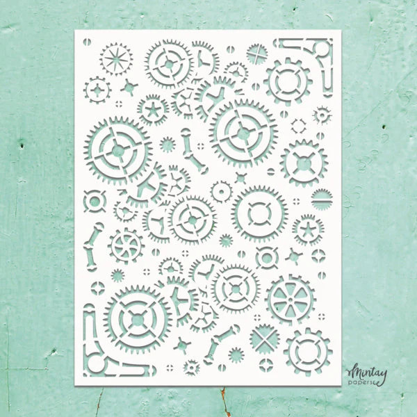 Mintay Kreativa - 6 x 8 Stencil - Steampunk (MTK-STEN-33)

6" x 8" stencils are perfect for home decor, mixed media, scrapbooking, card making, etc.  Use with your gel mediums, texture pastes, sprays, mists, ink, chalk, acrylic paints.  The simple shape makes it easy to organize and store the stencils in one place.  This package contains one stencil.