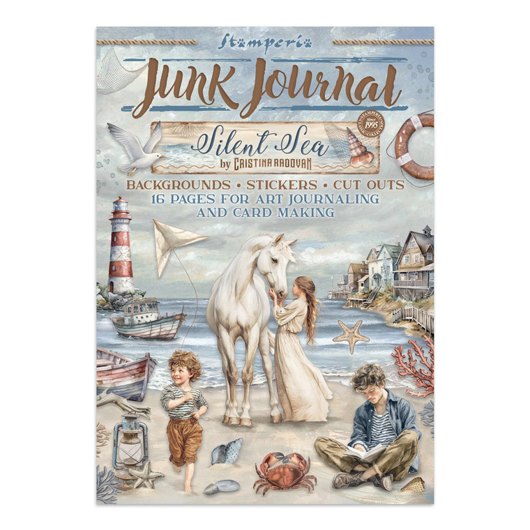 Stamperia - A4 Silent Sea Junk Journal (SBJK13)

The Junk Journal includes 16 pages for Art Journaling and Card Making. Inside you will find: 8 double faces pages CARDSTOCK - gr 220; 4 Adhesive pages STICKERS - gr 120; 4 double faced pages CUT OUTS - gr 220. 21x29.7 cm - 8.3x11.7 inch. ACID FREE