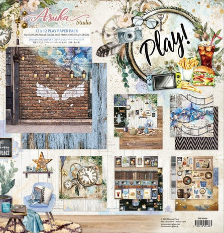 Memory Place - Play! - 12" Paper Collection Pack (MP-60488)

A collection of designer papers for creative projects.  From the Play! Collection.  12x12 Inch (30.5 x 30.5 cm) Paper Pack.  12 double-sided printed sheets, two of each design.  Acid and lignin free.  Made in Japan.