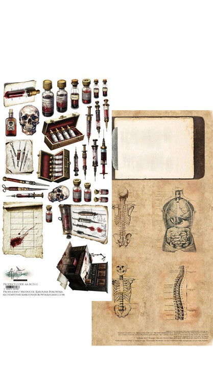 Alchemy of Art - Behind Closed Doors - 6" x 12" Extras Sheet - Double Sided (AA-BCD-11)

Single sheet (6" x 12") of high-quality double-sided paper.  Behind Closed Doors cut out sheet.  Designed by Karolina Bukowska.  Paper weight: 250gsm.  Acid-free and wood-free product made in Poland.