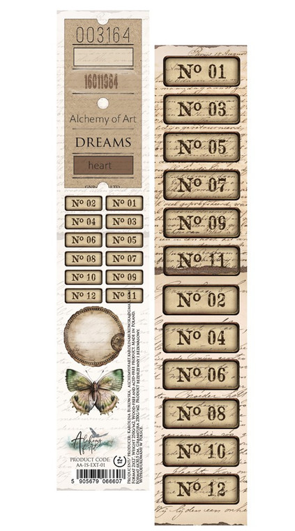 Alchemy of Art - In Silence - 5 x 30cm Extras Sheet - Double Sided (AA-IS-EXT-01)

Single sheet (5 x 30cm) of high-quality double-sided paper.  In Silence cut out sheet. Paper weight: 250gsm.  Acid-free and wood-free product made in Poland.

Picture shows both sides