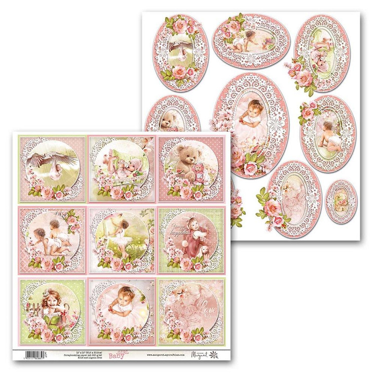 Paper Design By Margaret Baby Girl Extras to cut out - Double Sided (0617)

A sheet of elements/accessories to cut. High-quality double-sided scrapbooking paper with accessories to cut out yourself.  Paper weight: 250gsm.  Acid-free and wood-free product made in Poland.