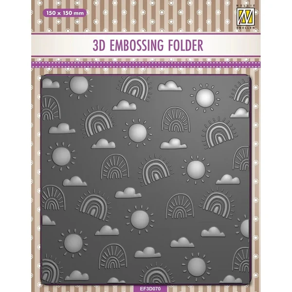 Nellie Snellen - 3D Embossing Folder - Rainbow - (EF3D070)




Nellie Snellen embossing folders can be used in most universal embossing machines and die cut machines such as Provocraft Cuttlebug, Sizzix Vagabond, Spellbinder Wizard, eBosser, and Sizzix Big Shot, and many others. Follow your manufacturer's instructions for use.