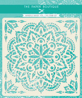 The Paper Boutique - Mandala Magic, Volume 1 - Stencil (PB1942)

This stencil can be used with paint, ink, chalk, etc.  Simply place the mask on your project and spray, for added effect multiple masks can be used, or re-arrange the mask and repeat with an additional colour.  When finished simply wipe clean.  A4 Stencil. 21x29.7cm.  Flexible, transparent and resistant material.  Fit for round surfaces too.