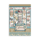 Stamperia - Venice City of Art A5 Washi Pad (8pcs) (SBW21)

The Washi Album is printed on 8 sheets of translucent washi paper, which is easy to cut.  It works best on light surfaces.  While it’s not mandatory to meticulously cut it, you can achieve precision by using the Stamperia cutter with a ceramic tip.  Acid Free.