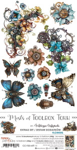 Craft O'Clock - Mists of Toolbox Town - Flowers - 6" x 12" (CC-F30-MTT-11)

A set of 12 double-sided pages of a high quality scrapbooking paper with extra elements to cut (2x9 designs) + 2x sheet with EXTRAS TO CUT on the other side of the cover.  Every page is of a 15.25x31.5cm size.  The paper weighs 250g/m2. This product is acid- and lignin-free.  Made in Poland.