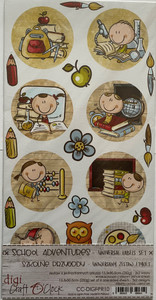 Craft O'Clock - Universal Labels Set - School Adventures (CC-DIJI-PR10)

Craft O'Clock School Adventures Universal Labels Set.  Set of 6 sheets of high-quality, single-sided scrapbooking paper with cut-out elements - 3x2 designs.  Each sheet measures 15.5x30.5cm.  Paper weight: 250g/m².  Acid-free and wood-free product made in Poland.
