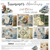 Craft O'Clock - Summer Adventures - Paper Pad - 12" x 12" (CC-C77-SAS-00)

Pack of double-sided pattern sheets in the "Summer Adventures" series from Craft O' Clock.  There are 6 sheets in the package, as well as a cut-out sheet on the back of the cover.  The sheets measure approx.  12x12 (30.5cm x 30.5cm)  Paper Weight: 250gsm.  Acid and lignin free.