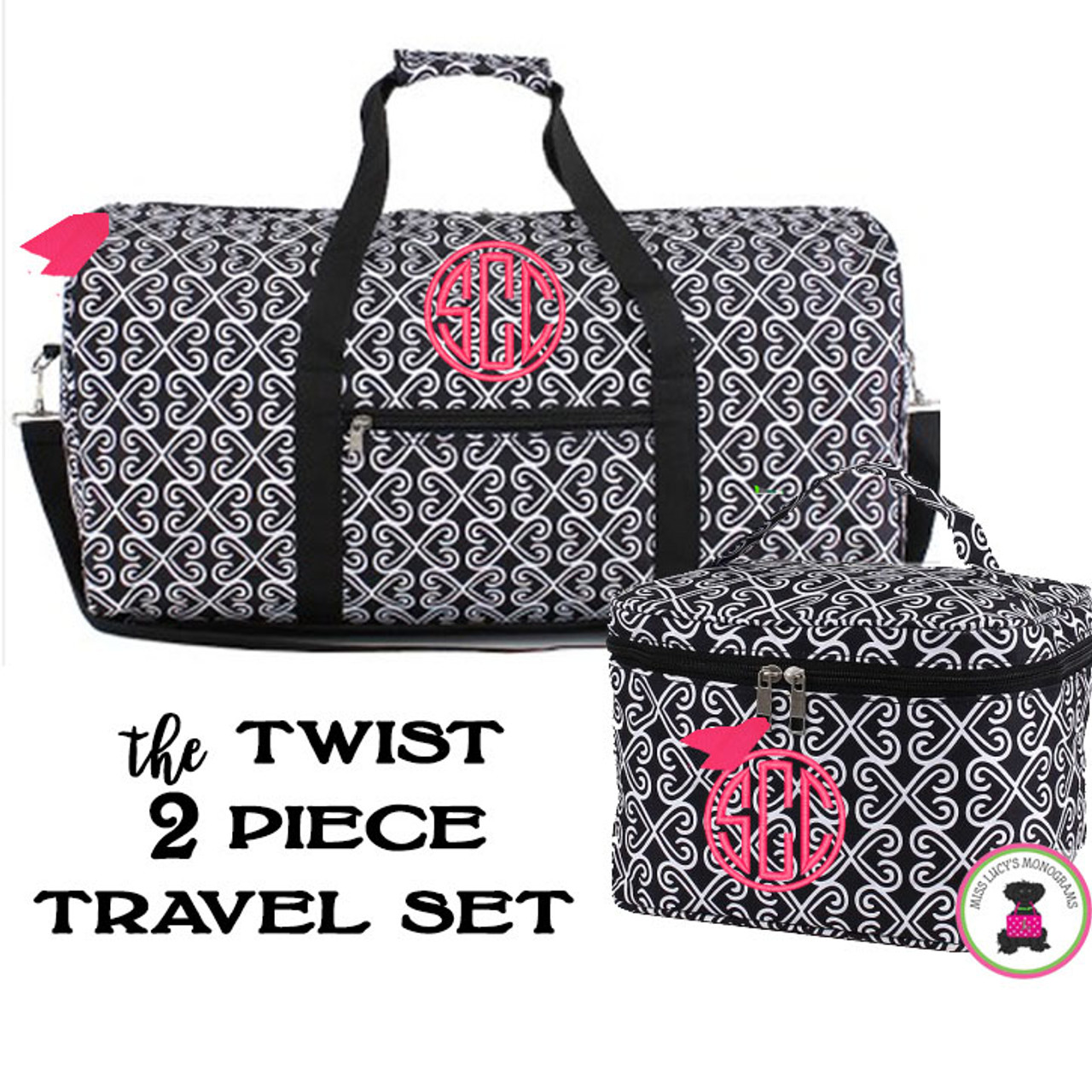  Monogram Pattern Luggage Set