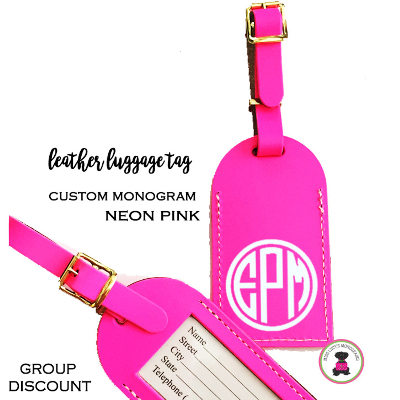 Personalized Leather Luggage Tag