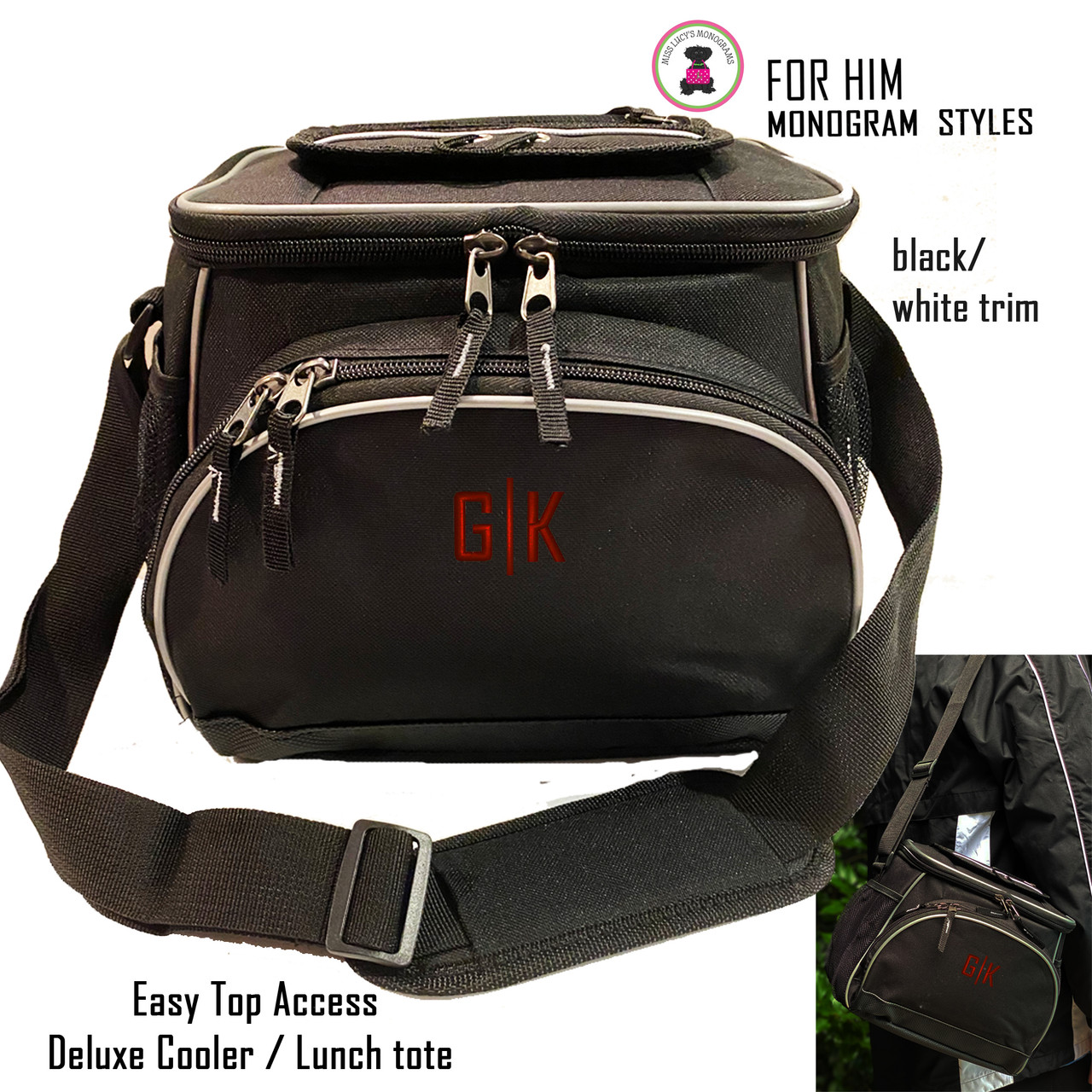 monogrammed cooler tote