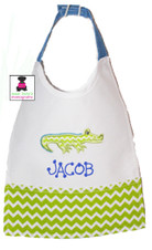 MONOGRAMMED BABY GATOR BIB  