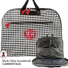 FOR HER Monogrammed Canvas Garment Bag - Black and White Houndstooth- FREE SHIP/Garment Bag / Monogrammed Garment Travel Bag/Dress Bag/Dancer Garment Bag /Grad Gift/Bat Mitzvah FOR HER Monogrammed Canvas Garment Bag - Black and White Houndstooth- FREE SHIP/Garment Bag / Monogrammed Garment Travel Bag/Dress Bag/Dancer Garment Bag /Grad Gift/Bat Mitzvah
