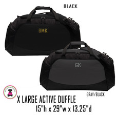 FOR HIM Monogrammed X LARGE Active Duffle - FREE SHIP-Groomsmen Gift/Father's Day Gift/Grad Gift/Gift for Him 