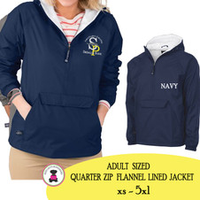 SPE ELEM - Adult Sized Charles River Flannel Lined Pullover Jacket - Navy SPE ELEM - Adult Sized Charles River Flannel Lined Pullover Jacket - Navy