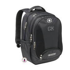 FOR HIM Monogrammed Deluxe Large OGIO Backpack - Black / Silver - FREE SHIP//Back to School/College Bag/Durable Backpack 