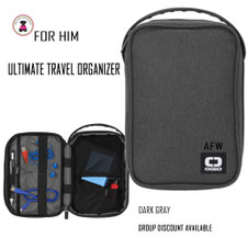 FOR HIM Monogrammed Ogio Ultimate Travel Organizer- DARK GRAY -Free Ship-Men's Travel /Men's Organizer/Groomsmen Gift /Father's Day Gift/Grad Gift