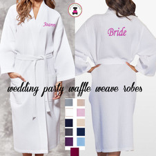 FOR HER Monogrammed Wedding Party Waffle Weave Long Robe - Adult Sized -FREE SHIP- Ladies' Gift/For Her Robe/Bridesmaid Gift/ Mother's Day Gift/Grad Gift/Bride Gift FOR HER Monogrammed Wedding Party Waffle Weave Long Robe - Adult Sized -FREE SHIP- Ladies' Gift/For Her Robe/Bridesmaid Gift/ Mother's Day Gift/Grad Gift/Bride Gift