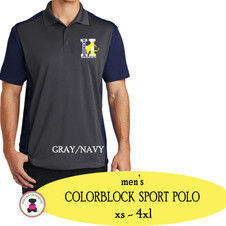 HENDRICKS ELEM - Men's Performance Colorblock Polo HENDRICKS ELEM - Men's Performance Colorblock Polo