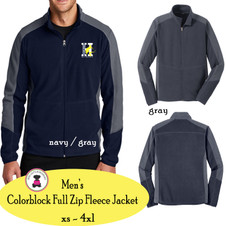 HENDRICKS ELEM - Men's Colorblock Fleece Full Zip Jacket HENDRICKS ELEM - Men's Colorblock Fleece Full Zip Jacket