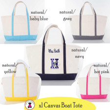 HENDRICKS ELEM - XL Canvas Boat Tote HENDRICKS ELEM - XL Canvas Boat Tote