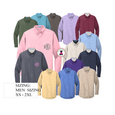 FOR HER - Men's Oxford Shirt -EMBROIDERED MONOGRAM- Men's Sizes XS - 2XL- FREE SHIP/Gift for Her/Tunic Shirt/Bridesmaid Gift /Mother's Day Gift/Grad Gift/Bride Gift/Group Discount FOR HER - Men's Oxford Shirt -EMBROIDERED MONOGRAM- Men's Sizes XS - 2XL- FREE SHIP/Gift for Her/Tunic Shirt/Bridesmaid Gift /Mother's Day Gift/Grad Gift/Bride Gift/Group Discount
