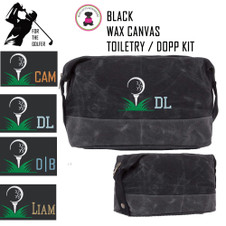 For the Golfer Monogrammed Large Waxed Canvas Toiletry Case with Golf Design 2 -Black-FREE SHIP-Groomsmen Gift/Father's Day Gift/Grad Gift/Gift for Him/Group Discount/Golfer Gift/Golf Team Gift For the Golfer Monogrammed Large Waxed Canvas Toiletry Case with Golf Design 2 -Black-FREE SHIP-Groomsmen Gift/Father's Day Gift/Grad Gift/Gift for Him/Group Discount/Golfer Gift/Golf Team Gift