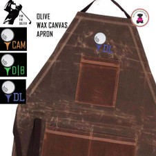For the Golfer Monogrammed Waxed Canvas Apron with Golf Design1- Olive -FREE SHIP/Groomsmen/Father's Day Gift/Golf Team Gift/Golfer Apron For the Golfer Monogrammed Waxed Canvas Apron with Golf Design1- Olive -FREE SHIP/Groomsmen/Father's Day Gift/Golf Team Gift/Golfer Apron