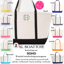 XL Boat Tote w SOHO Specialty Monogram-Free Ship.Bridesmaid Tote.Boat Tote.Grad Gift.Mom Gift.Beach Tote.Weekender.Cruise Tote.Travel Tote XL Boat Tote w SOHO Specialty Monogram-Free Ship.Bridesmaid Tote.Boat Tote.Grad Gift.Mom Gift.Beach Tote.Weekender.Cruise Tote.Travel Tote
