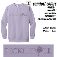 Comfort Colors Sweatshirt w Embroidered PICKLEBALL Custom Design- ORCHID -Free Ship.Grad Gift. Pickleball Player Gift. Pickleball team gift .Mom Gift. Comfort Colors Sweatshirt w Embroidered PICKLEBALL Custom Design- ORCHID -Free Ship.Grad Gift. Pickleball Player Gift. Pickleball team gift .Mom Gift.