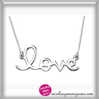 sterling necklace "love" 