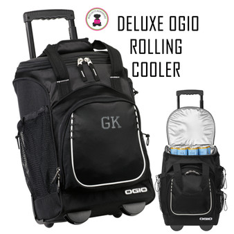FOR HIM - Monogrammed Insulated Deluxe OGIO Party Sized Cooler on Wheels  - FREE SHIP / Groomsmen Gift/Father's Day Gift/Grad Gift/Gift for Him/Group Discount
