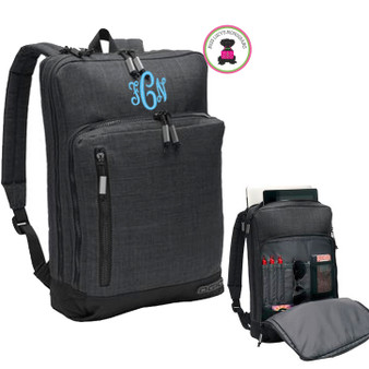 FOR HER Monogrammed Deluxe Streamlined OGIO Backpack - Heather Gray - FREE SHIP/Back to School / Backpack / Deluxe Backpack / College Backpack/ Grad Gift / School Bag