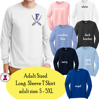 FANIN COUNTY - Adult Sized Long Sleeve T Shirt - FREE SHIP