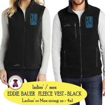 1852 DANCE - Ladies' OR Men Eddie Bauer Fleece Vest - Black// FREE SHIP