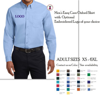 Men's Oxford Shirt with Embroidered Logo  - FREE SHIP/Corporate Shirt/Business Logo/Business Oxford/Group Discount