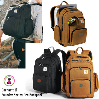 FOR HIM Monogrammed Carhartt ® Foundry Series Pro Backpack - FREE SHIP-Groomsmen Gift/Father's Day Gift/Grad Gift/Gift for Him/Group Discount/Hiker Gift/Adventure backpack/Travel Backpack