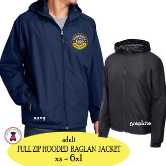 HENDRICKS ELEMENTARY    - Adult Sized Lightweight Full Zip Hooded Jacket