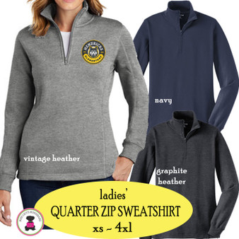 HENDRICKS ELEMENTARY   - Ladies' Quarter Zip Sweatshirt Pullover 