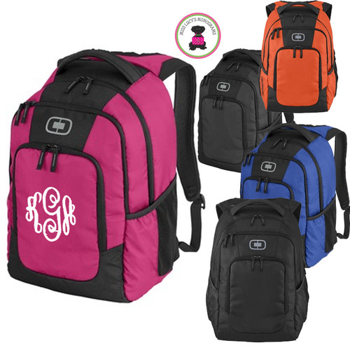FOR HER Monogrammed OGIO Large LOGAN Backpack - FREE SHIP /Back to School/Durable Backpack/College Backpack